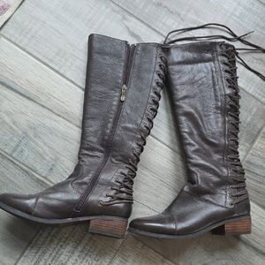 Two Lips Dark Brown Over the Knee Boots